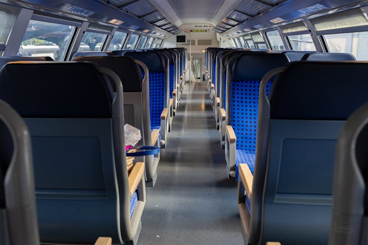 Empty Modern Train Carriage 