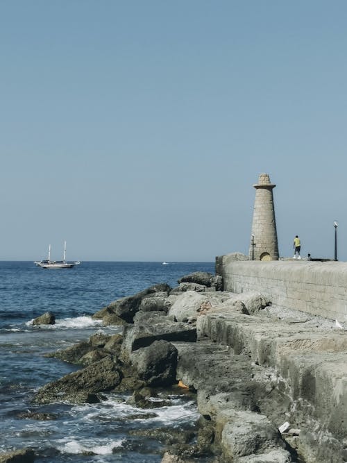 Lighthouse by Sea on Kyrenia, Cyprus