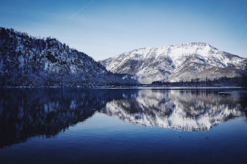 冬, 反射, 山岳の無料の写真素材