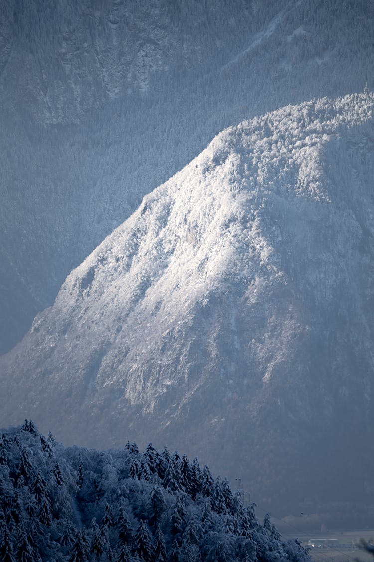 Snow On Hill In Winter