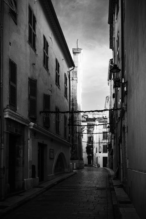 Δωρεάν στοκ φωτογραφιών με ασπρόμαυρο, δρομάκι, δρόμους της πόλης