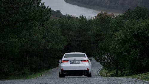 Lexus on Road overlooking River