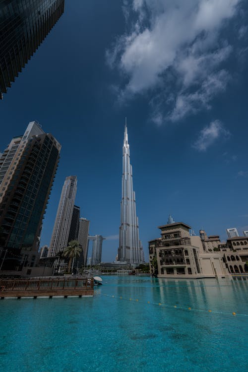 Free Burj Khalifa in Dubai Stock Photo