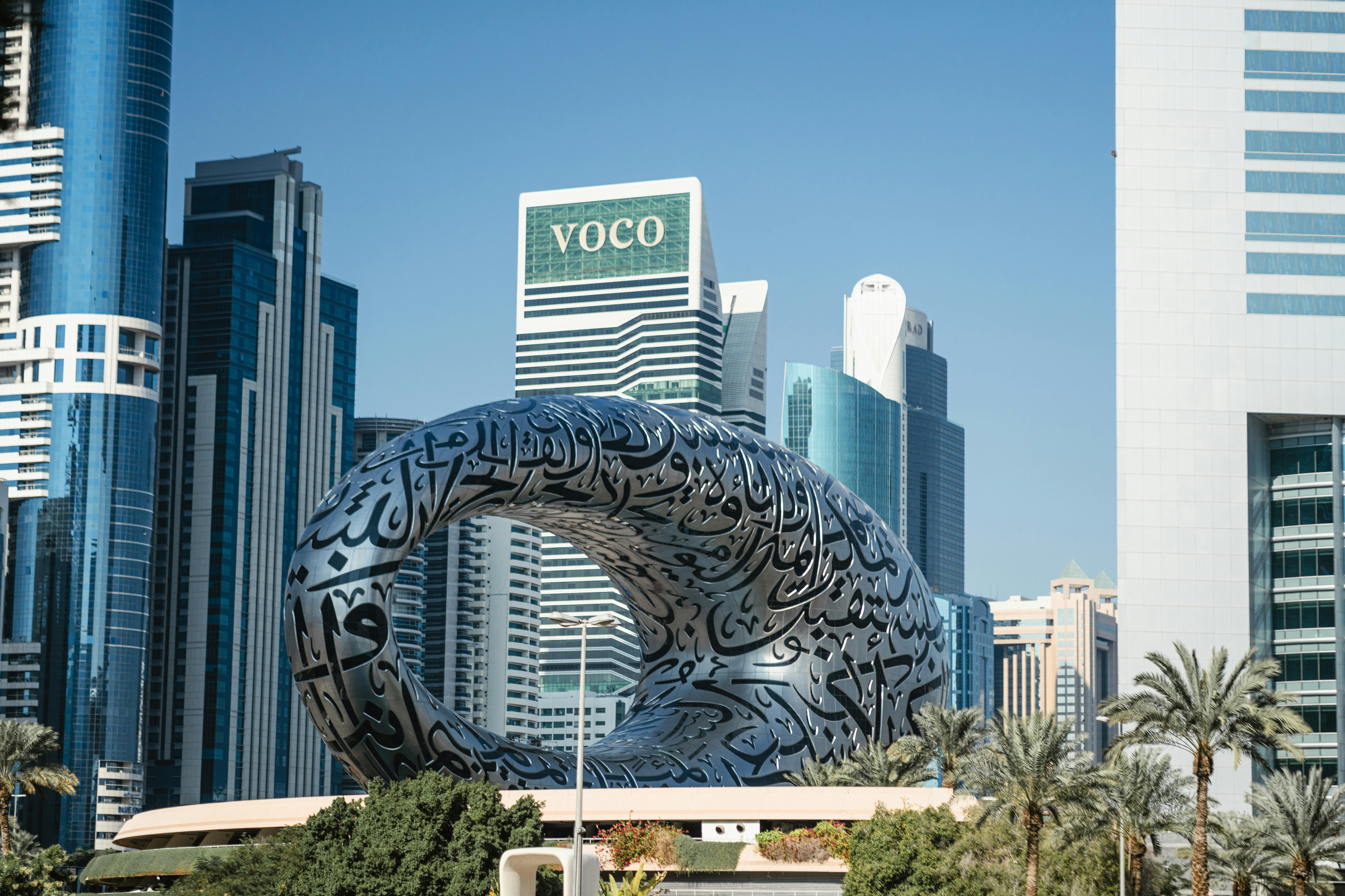 Modern Dubai cityscape showcasing digital connectivity