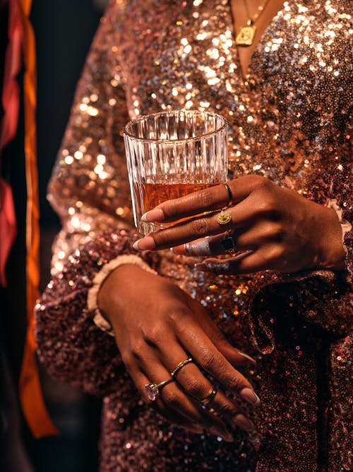 Woman Hands Holding Glass