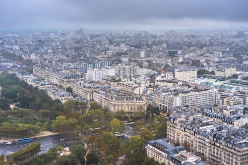 Panoramic view from Paris, taken from the Eiffeltoren. Paris France, October 22 2023.