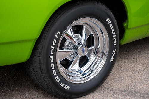 Tire of Green Car