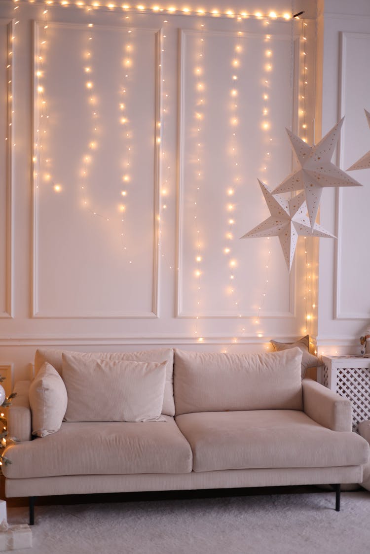 Lights And Stars Over Couch