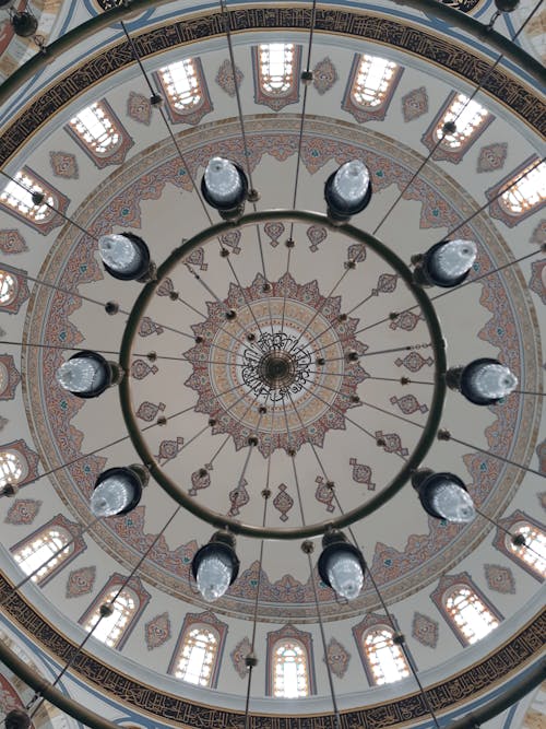 Ornamented Ceiling in Hamid-i-Evvel Mosque in Istanbul