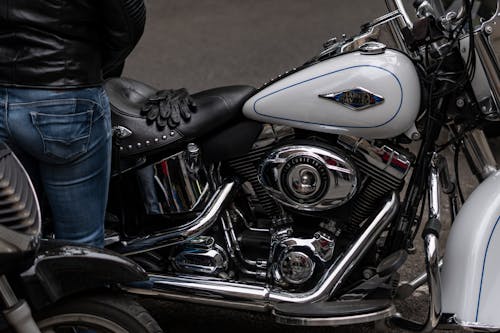 Close up of Harley Davidson Motorbike