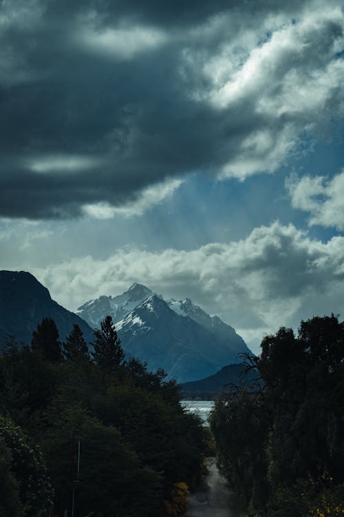 Immagine gratuita di alberi, cloud, montagne