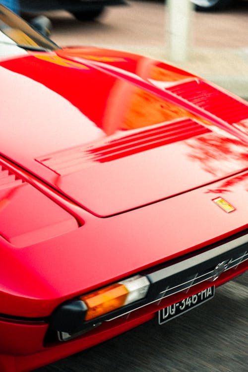 Close-up of the Front of a Ferrari 308