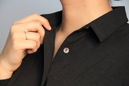 Woman Wearing Black Shirt 