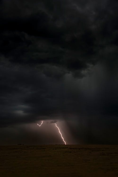 Imagine de stoc gratuită din câmp, fotografiere verticală, furtună cu fulgere