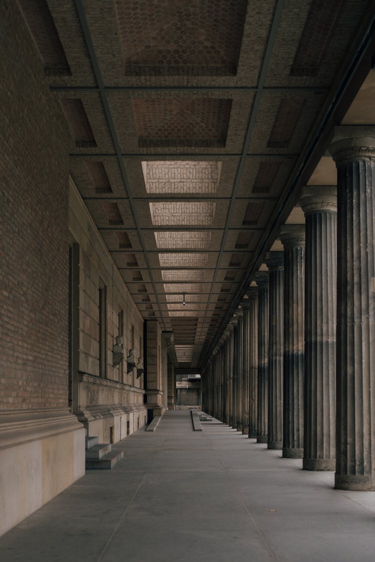 Colonnade Passage Along The Neues Museum In Berlin