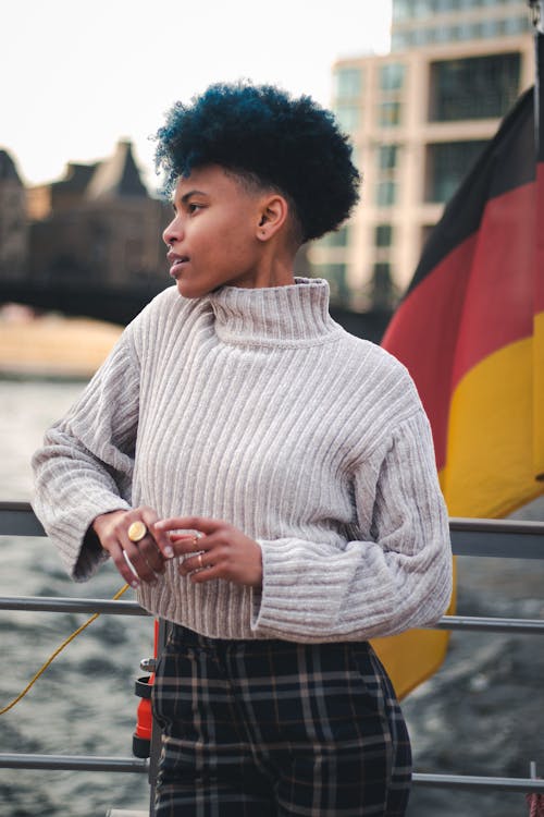 Woman on a Bridge in Germany 