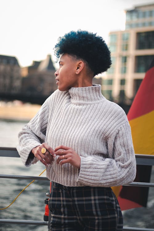 Woman on a Bridge in Germany 