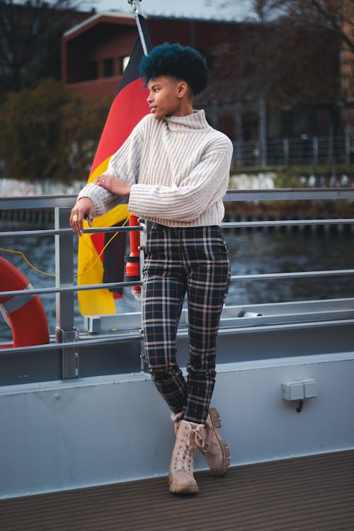 Woman Wearing Turtleneck on Boat