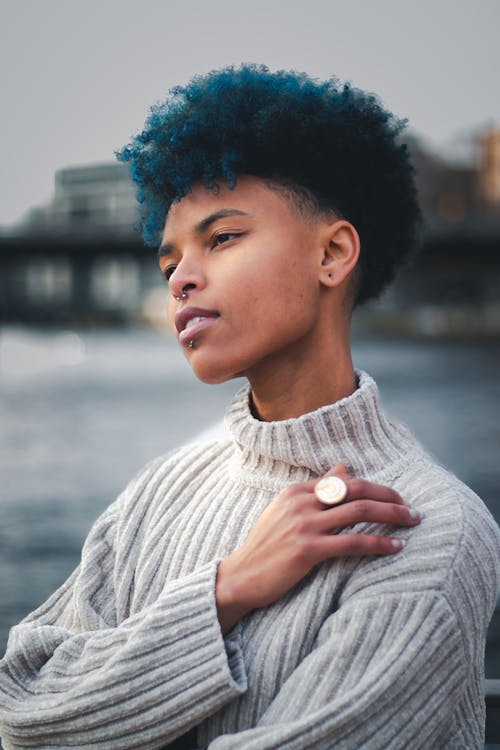 Woman Wearing Turtleneck on Boat