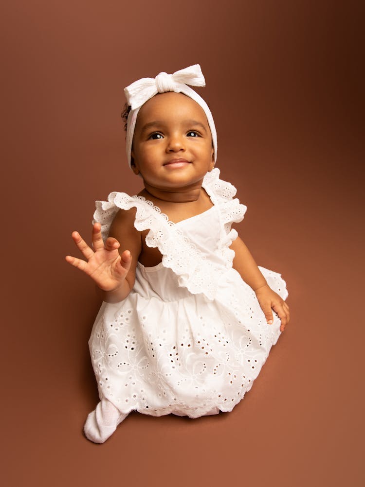 Cute Baby Girl With Bow