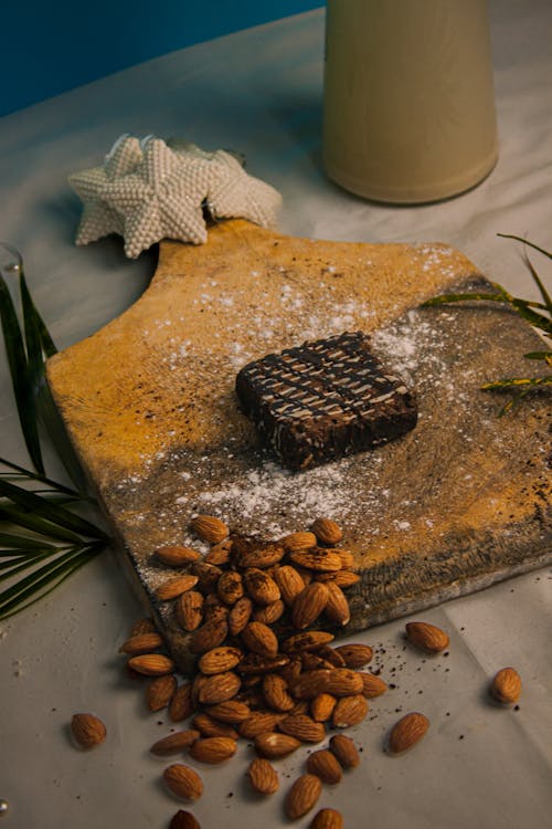 Photos gratuites de amandes, biscuit, brownie