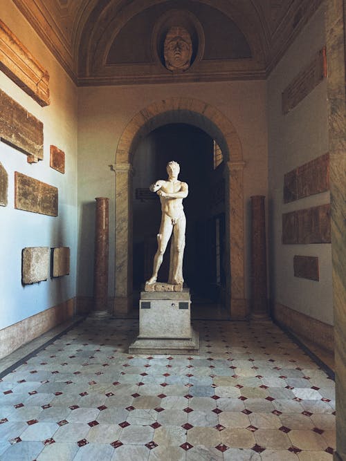 Statue of Apoxeomenos in Pius Clementine Museum in Vatican City
