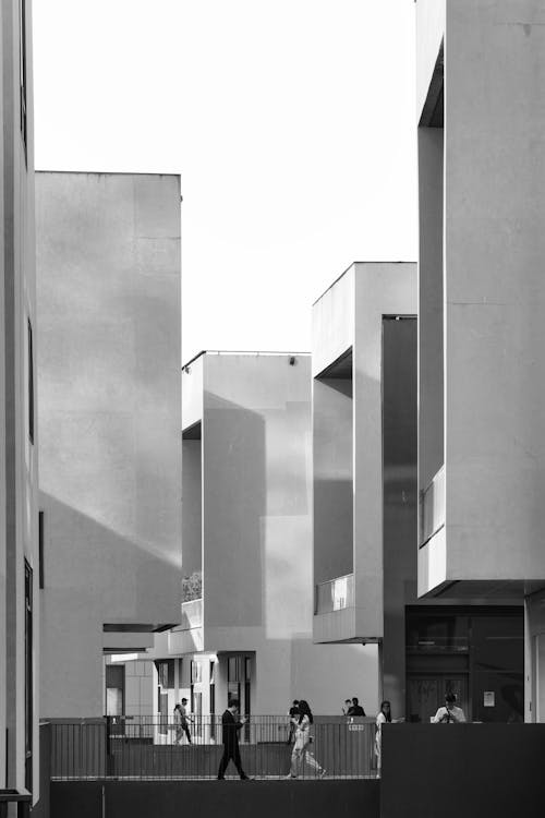 シティ, 垂直ショット, 白黒の無料の写真素材