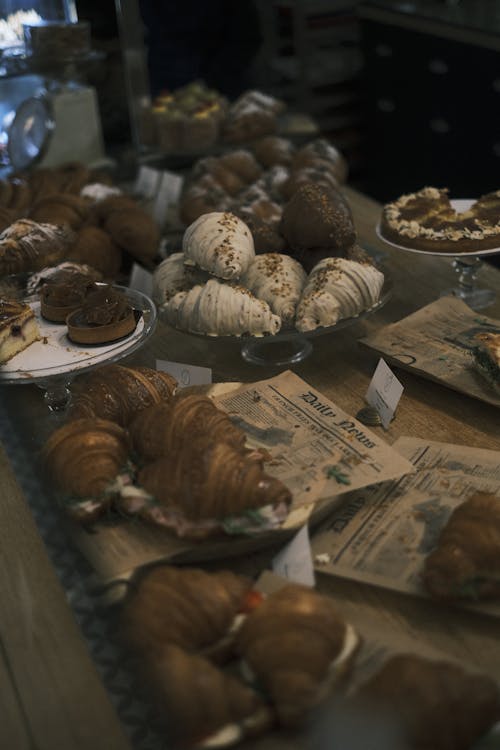 Free Croissants in a Bakery Stock Photo