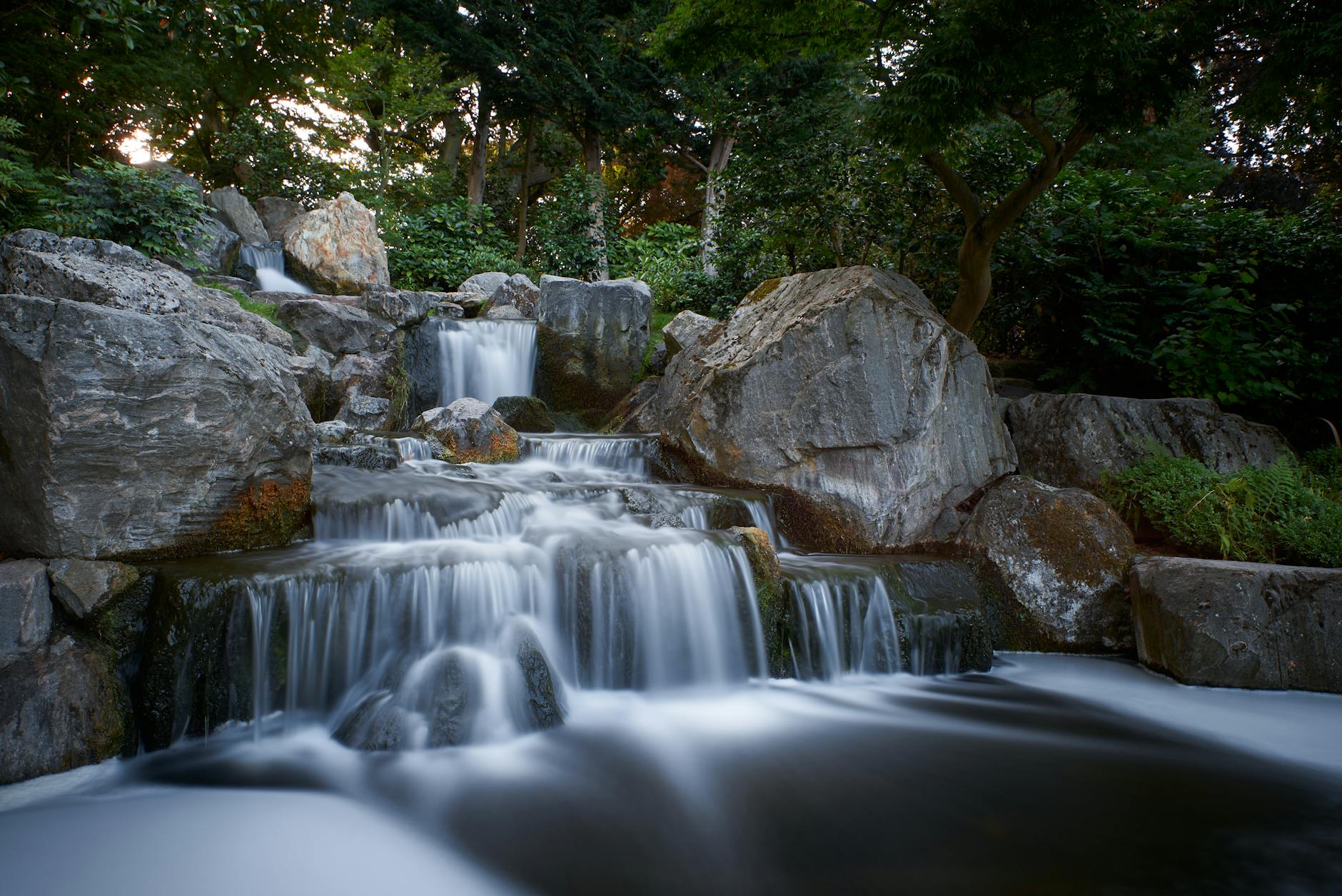 A Cascade Photographed in Long Exposure 