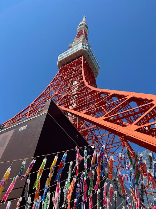 Tokyo Tower and Koinobori - #shotoniphone