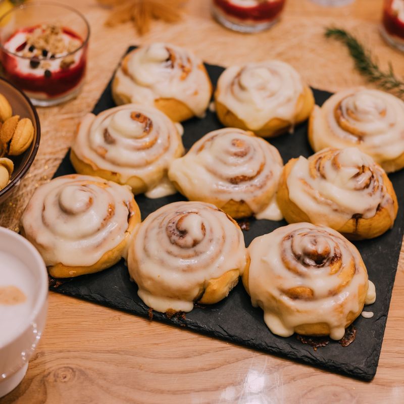 Cinnamon Roll Waffles with Cream Cheese Glaze
