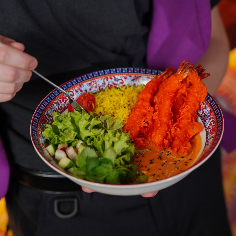 Thai Red Curry Shrimp Fried Rice