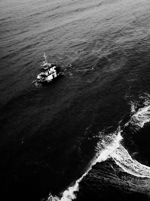 คลังภาพถ่ายฟรี ของ ขาวดำ, จม, ซากเรืออัปปาง