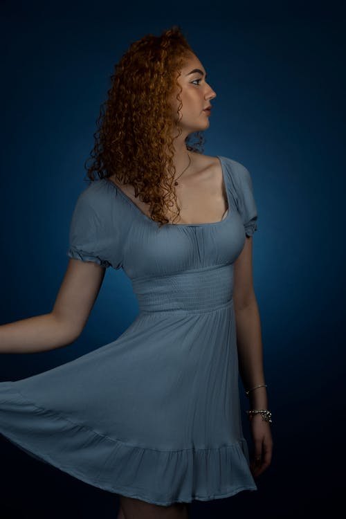 Redhead Model in Mini Dress