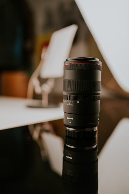 Close-up of a Camera Lens 