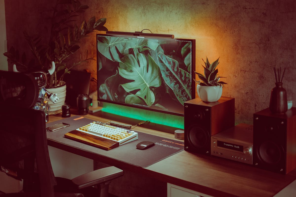 Streaming Computer Setup · Free Stock Photo