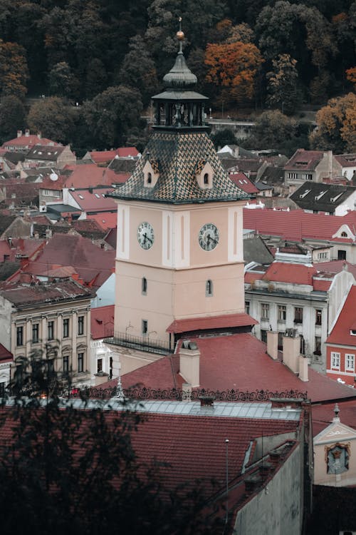 Clock Tower of City Hall in Brasov