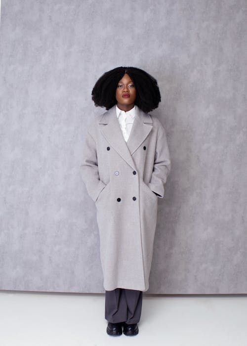 Woman Wearing Elegant Coat