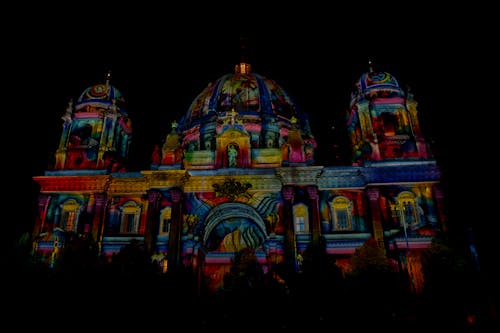 Berlin, berlin katedrali, ışık festivali içeren Ücretsiz stok fotoğraf