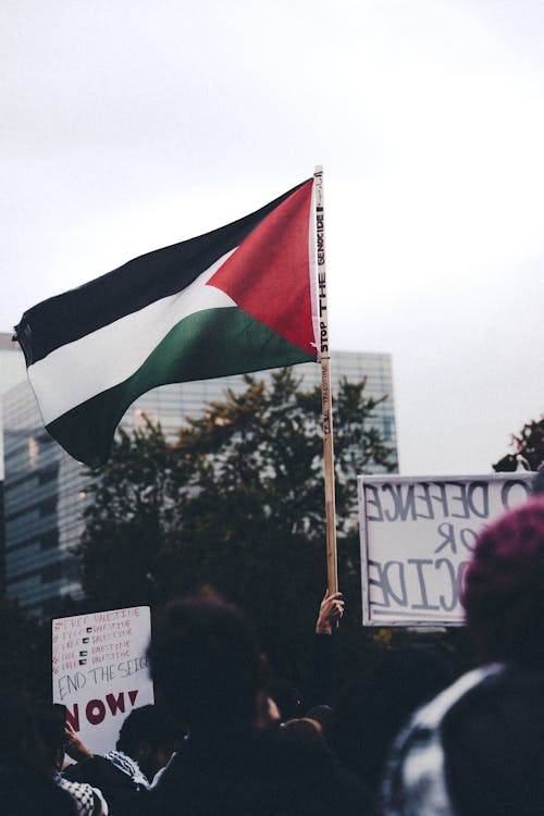 Palestinian Flag on a Protest
