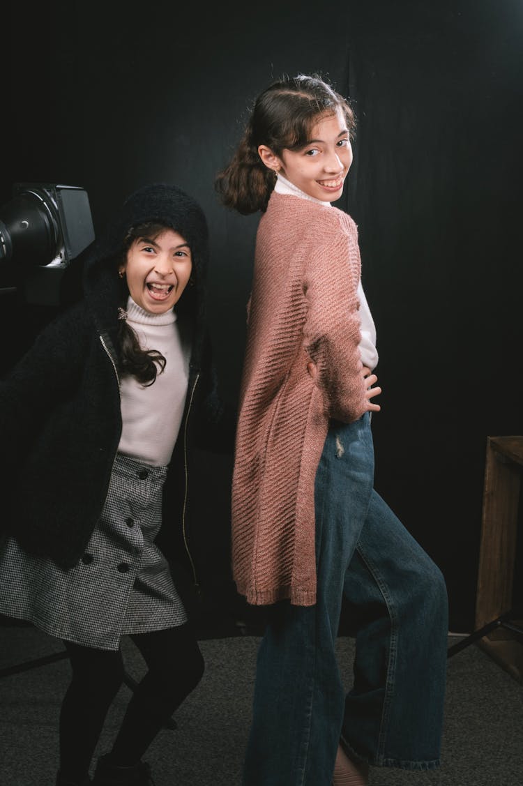 Girls Fooling Around In Front Of The Camera