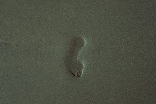 Raised Footprint left in Wet Sand