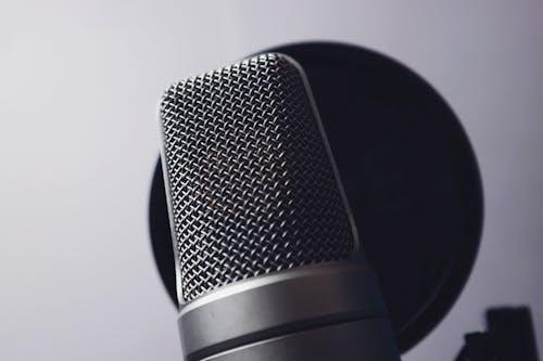 Silver Condenser Microphone