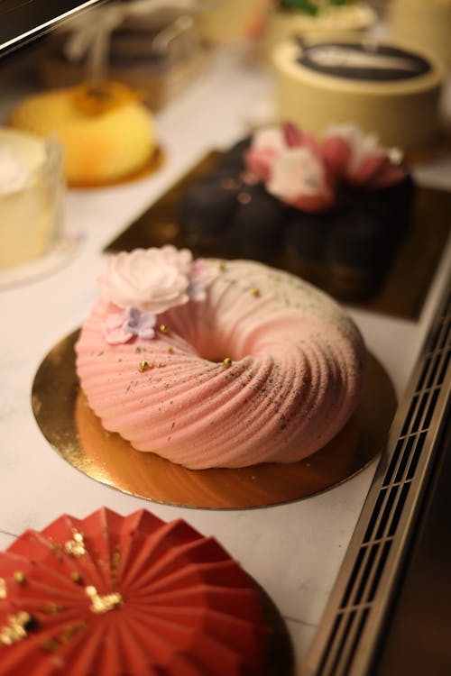 Torus Cake in the Refrigerator of the Bakery