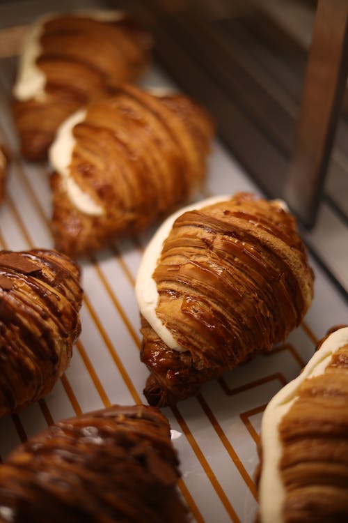 Foto d'estoc gratuïta de croissants, cuinant al forn, deliciós