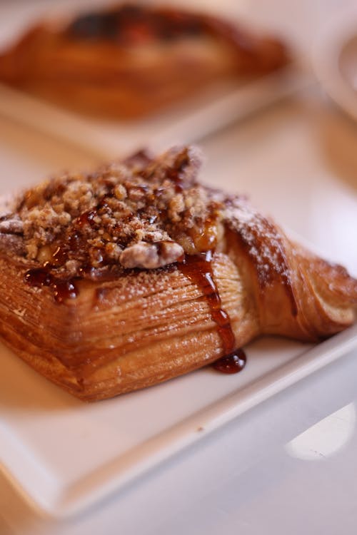 Danish Pastry with Maple Syrup and Walnuts