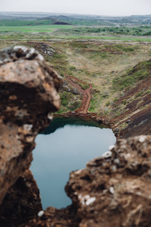 Kerid Lake in the Volcanic Crater