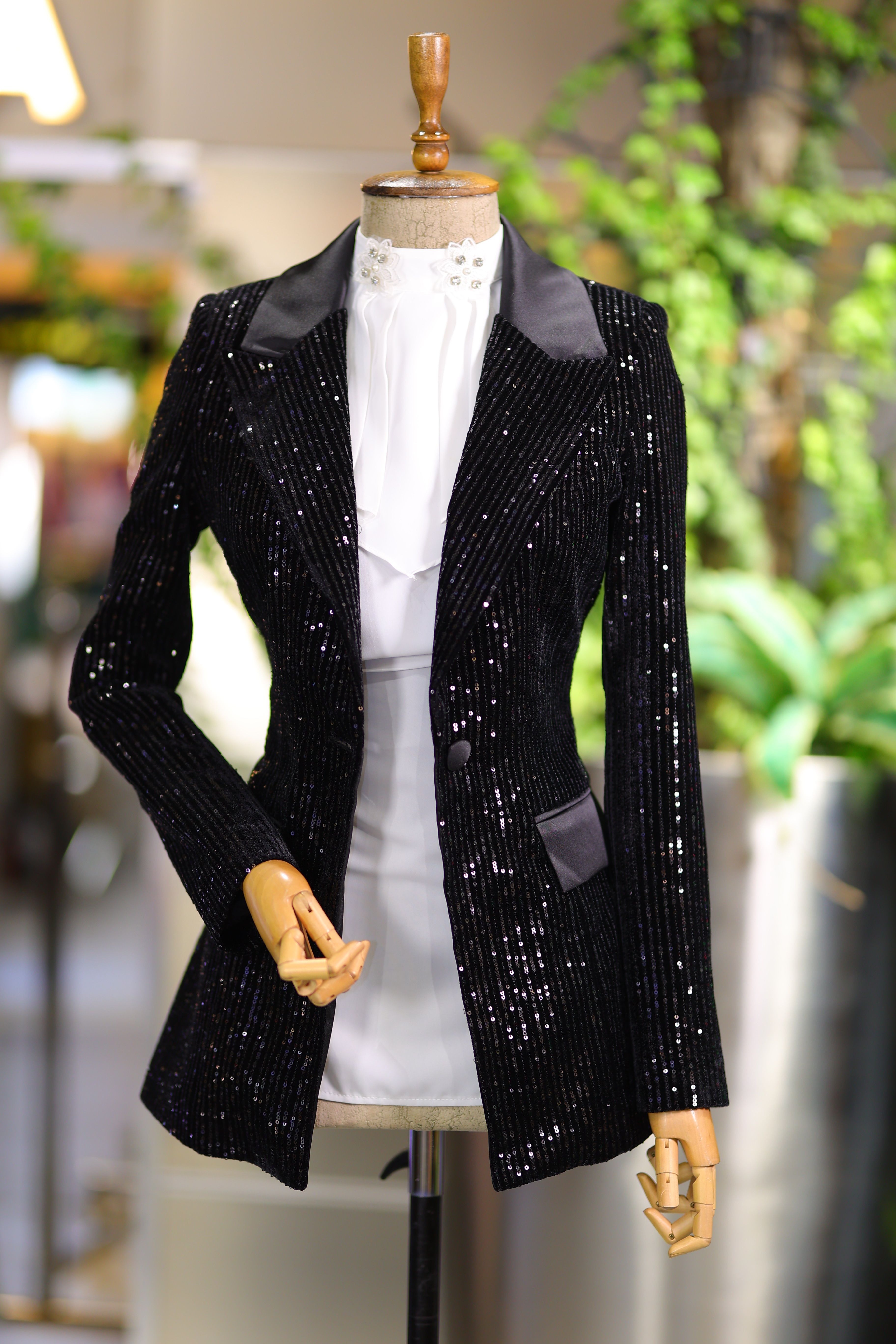 EMERALD LINEN BLAZER main image 0