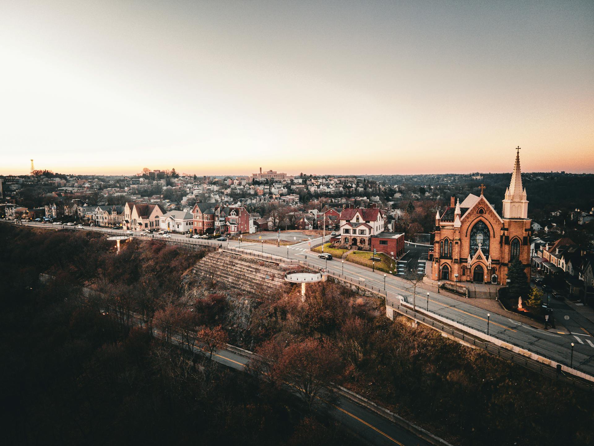 View of Pittsburgh During Sunset