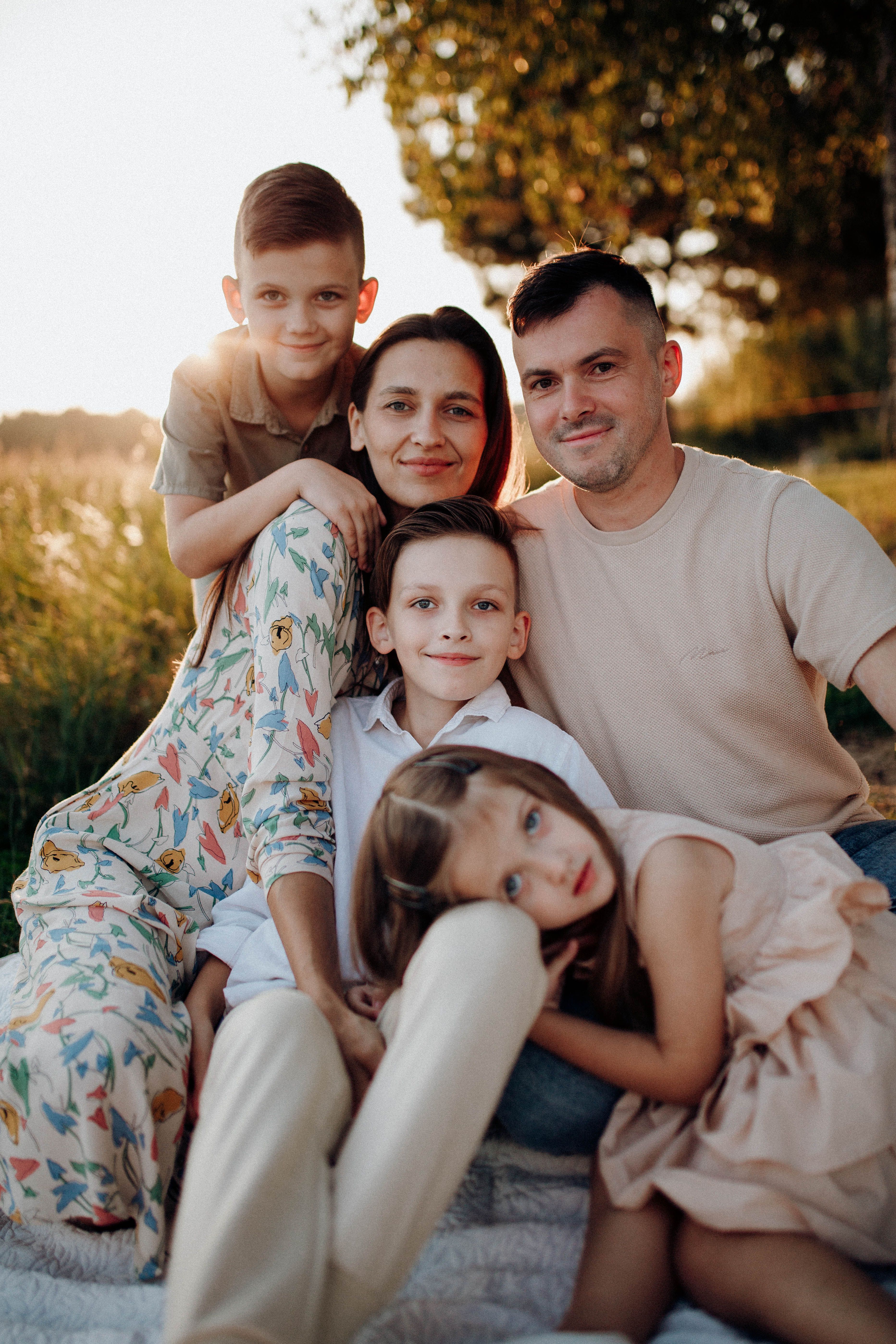 David, Pauline & les enfants